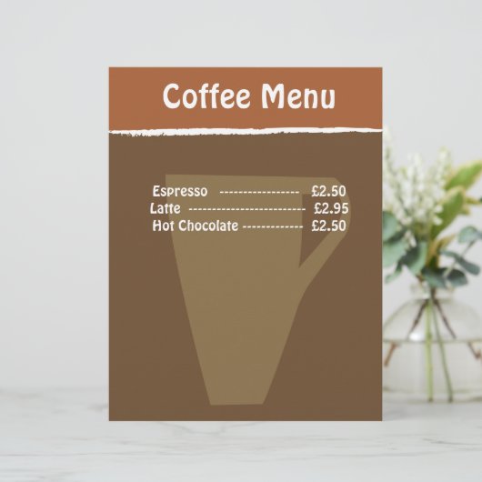 Speisekarte (Stehend Vorderseite)