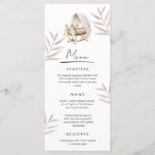 Speisekarte Baby Shower Brunch Dusty Pink Gold Lea Menükarte (Vorderseite)