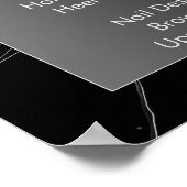 Speisekarte der Nagel-Salons aus schwarzem und wei Poster (Ecke)