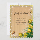 Speisekarte der rustikalen Schmetterlingsspeise au Einladung (Vorderseite)