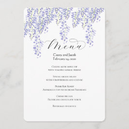 Speisekarte der Wisteria für Hochzeiten oder Veran Menükarte