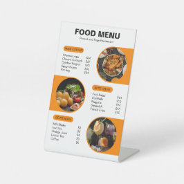 Speisekarte des Restaurants Orange und Black Bold Sockelschild