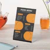Speisekarte des Restaurants Orange und Black Bold Sockelschild (In SItu)