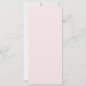 Speisekarte des rosa Boho Watercolor-Blume Einladung (Rückseite)