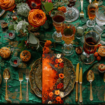 Speisekarte des verzauberten Burnt Orange Minimal