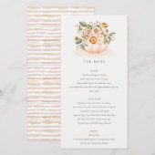 Speisekarte des weichblütigen, rosa Kürbis Dankeskarte (Vorne/Hinten)