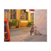 Speisekarte, Fahrrad, Schatten Frankreich außerhal