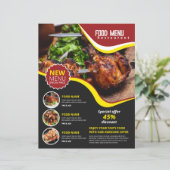 Speisekarte | Flyer mit Speisekarte (Stehend Vorderseite)