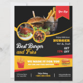 Speisekarte Flyer Vorlage (Vorderseite)