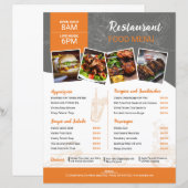 Speisekarte Flyer Vorlage (Vorne/Hinten)