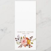 Speisekarte für das Kürbisfest Menükarte (Rückseite)