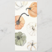 Speisekarte für das Pumpkin Erntedank Menükarte (Rückseite)