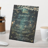 Speisekarte für die bezauberte Forest Starry Night Sockelschild (In SItu)