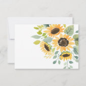 Speisekarte für die Hochzeitsfeier mit grüner Sonn RSVP Karte (Rückseite)