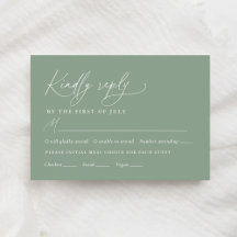 Speisekarte für die Hochzeitsfeier mit grüner Sonn