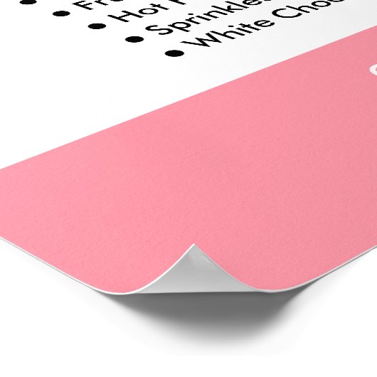 Speisekarte für Eiskrem und Eiscreme Poster (Ecke)