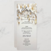 Speisekarte für Elfenbein-Blätter Menükarte (Vorne/Hinten)