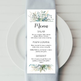 Speisekarte für Grünpflanzen Menükarte