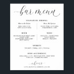 Speisekarte für Hochzeiten Bar Drinks Elegante Sig Poster<br><div class="desc">Erhöhen Sie Ihre Hochzeitsfeier mit unserem eleganten Schild "Wedding Bar Menu". Dieses mit Liebe zum Detail gestaltete, luxuriöse Hotel mit romantischer Typografie und geschmackvollem Design, das das Ambiente Ihres Empfangs mühelos ergänzt, besticht durch seine exzellente Ausstattung. Dieses charakteristische Getränke-/Bar-Menuzeichen wird zum Mittelpunkt, um die Gäste zu besichtigen, die sich für...</div>