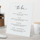 Speisekarte für Hochzeiten Drink Bar Empfang Pedes Sockelschild (In Situ)