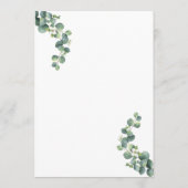 Speisekarte für Hochzeiten Menükarte (Rückseite)