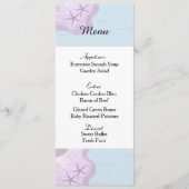 Speisekarte für Hochzeiten von Starfish und Ozeane Menükarte (Vorderseite)