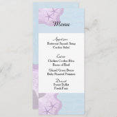 Speisekarte für Hochzeiten von Starfish und Ozeane Menükarte (Vorne/Hinten)
