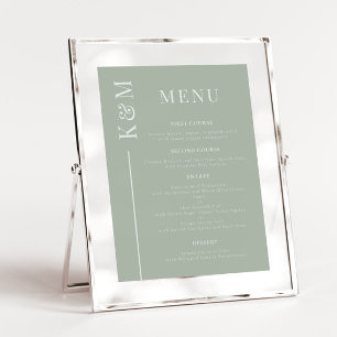 Speisekarte für Hochzeitsessen mit der Sage Clean