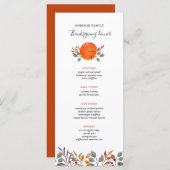 Speisekarte für Kürbis und Erntedank Menükarte (Vorne/Hinten)