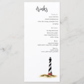 Speisekarte für Küstengetränke Menükarte (Rückseite)