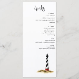 Speisekarte für Küstengetränke Menükarte