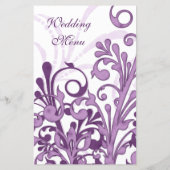 Speisekarte für lila und weiße Blumenzwiebeln (Rückseite)