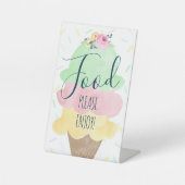 Speisekarte für Party mit Wasserfarbe Ice Sockelschild (Vorderseite)