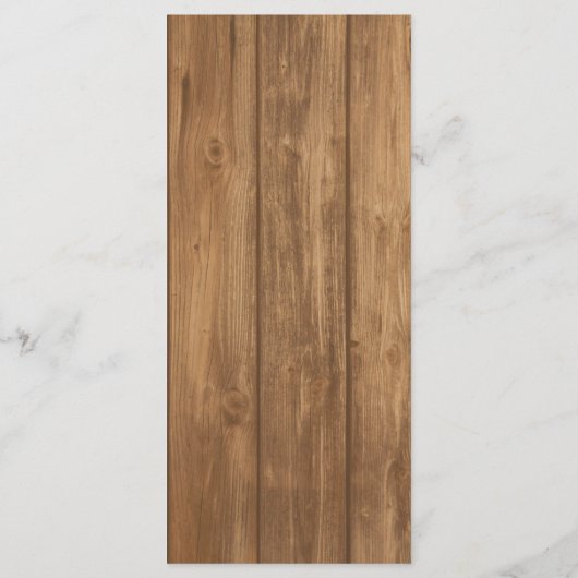 Speisekarte für Rustikale Rosa Flora und Holz Menükarte (Rückseite)