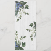 Speisekarte für Rustikales Weißholz Menükarte (Rückseite)