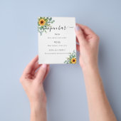 Speisekarte für Sonnenblumen, Eukalyptuspflanzen B Flyer (Gruppe)