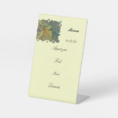 Speisekarte Herbstblätter mit Beeren Sockelschild (Vorderseite)