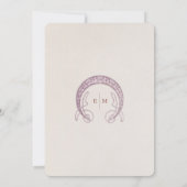 Speisekarte Hochzeit Vintager Jugendstil am Abend Einladung (Rückseite)