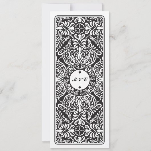 Speisekarte Hochzeitsempfang Einladung (Rückseite)