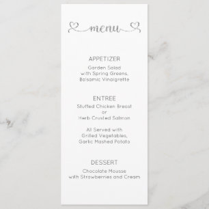 Speisekarte, Hochzeitsmenü, Abendessen, Mittagesse Menükarte