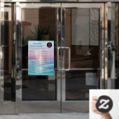 Speisekarte | Minimalistisches Logo Catering Café Fensteraufkleber (Büro Tür)