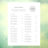 Speisekarte | Minimalistisches Logo Catering Café Fensteraufkleber (Blatt 3)