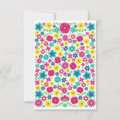 Speisekarte mit bunten mexikanischen Blume Ankündigung (Rückseite)