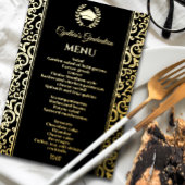 Speisekarte mit eleganten Foil Frame Abschluss Folieneinladung