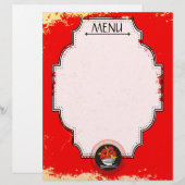 Speisekarte mit Großbuchstaben (Vorne/Hinten)