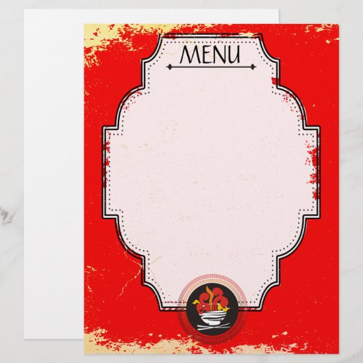 Speisekarte mit Großbuchstaben (Vorne/Hinten)
