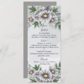 Speisekarte mit violetten Wasserfarben Menükarte (Vorne/Hinten)