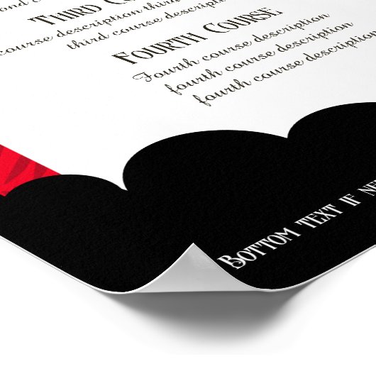 Speisekarte mit Weinkorken Art Deko Koch Catering  (Ecke)