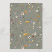 Speisekarte mit Wildblumen Menükarte (Rückseite)