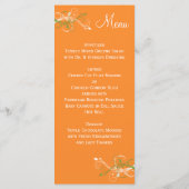 Speisekarte Orange, Grün und Weiß Menükarte (Rückseite)